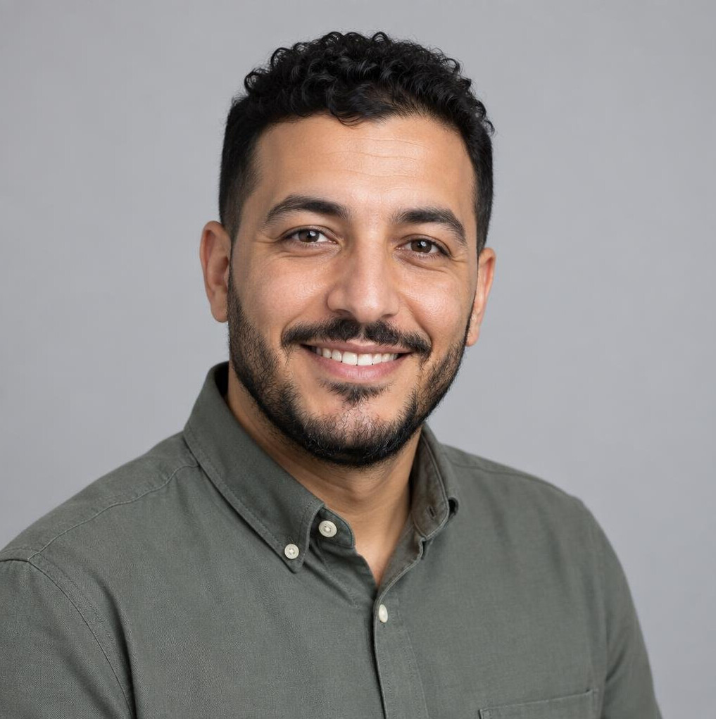 Portrait of a North African Belgian man journalism instructor